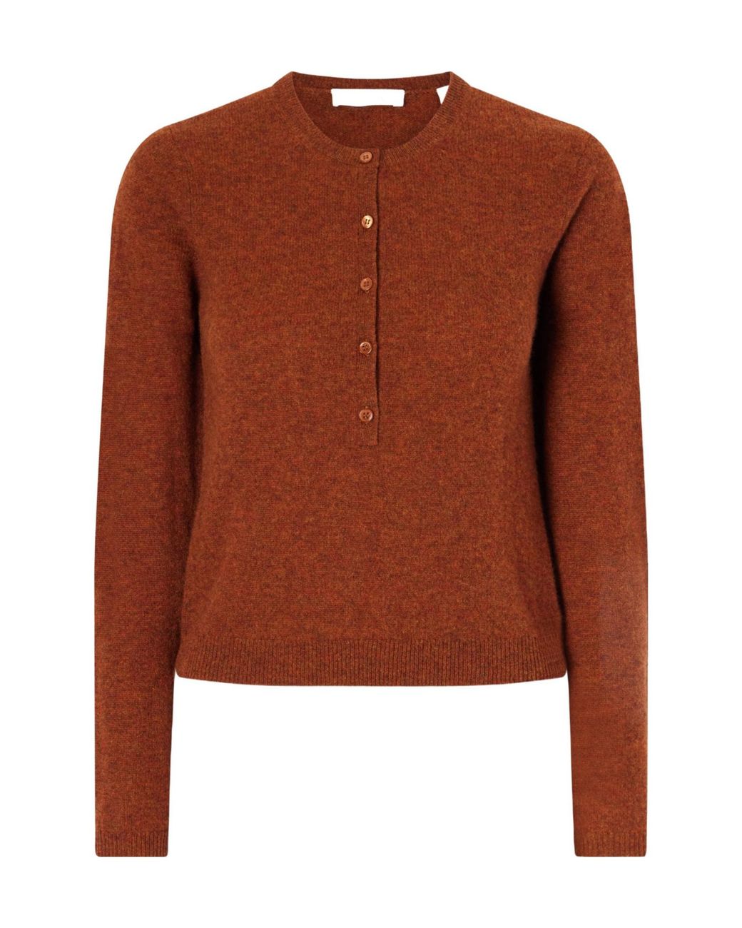 Doen Brown Solid-Color Cashmere Sweater
