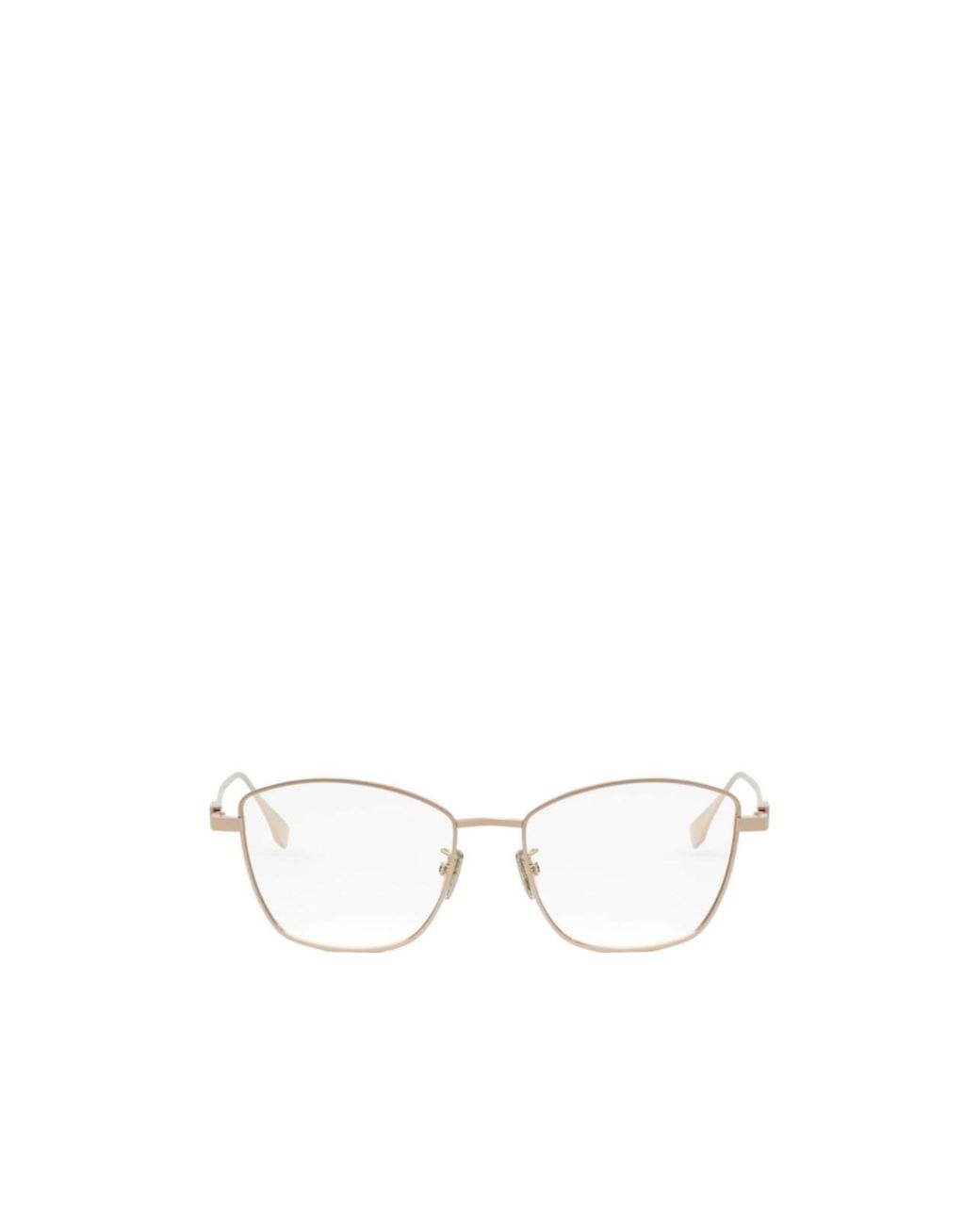 Fendi White Eyewear Irregular Frame Glasses for men