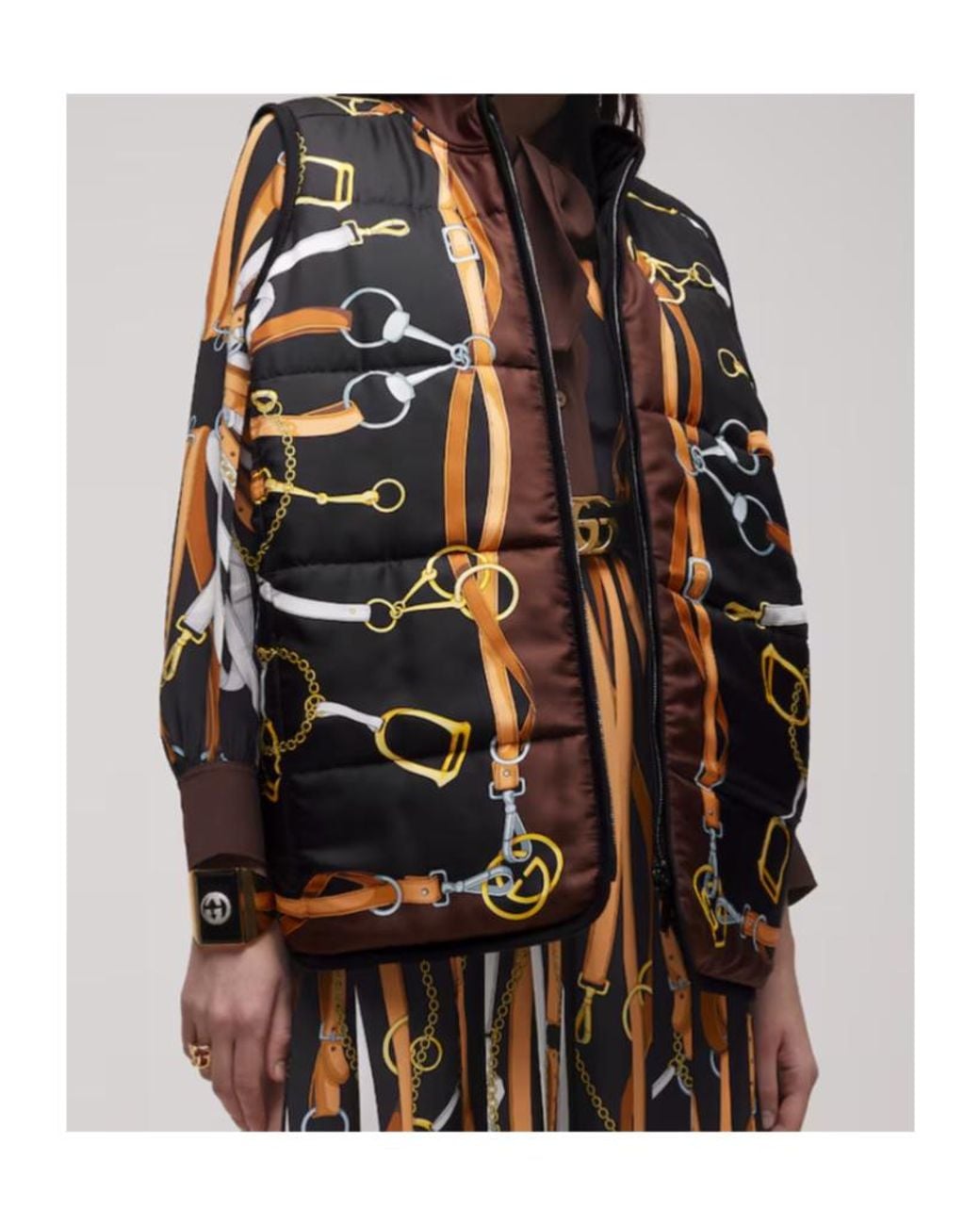 Gucci Black Reversible Padded Silk Twill Vest