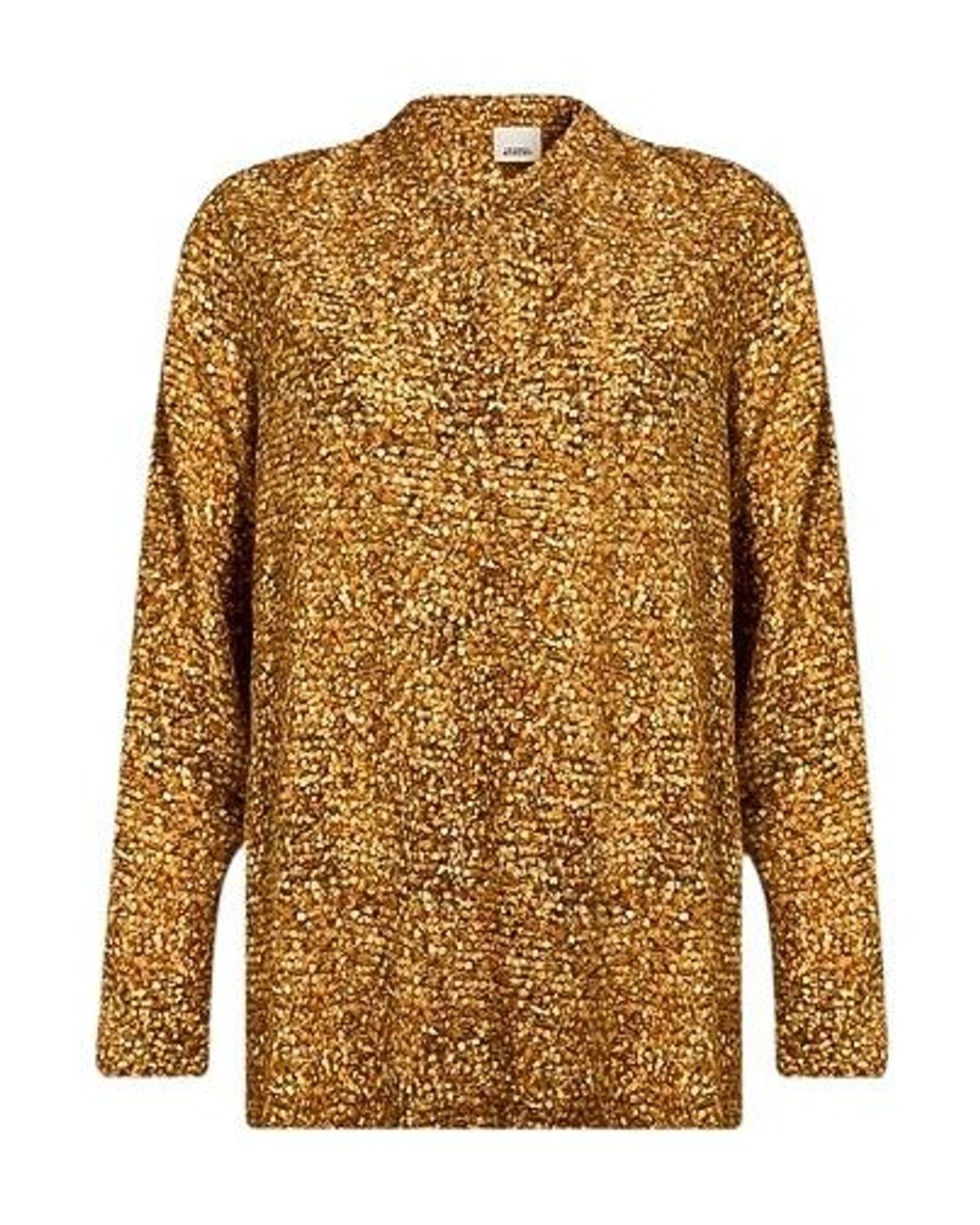Isabel Marant Brown Multi-Color Long Sleeve Top