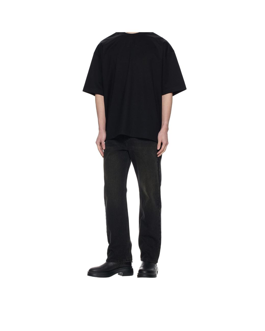 Wooyoungmi Black Over Size T-Shirt for men