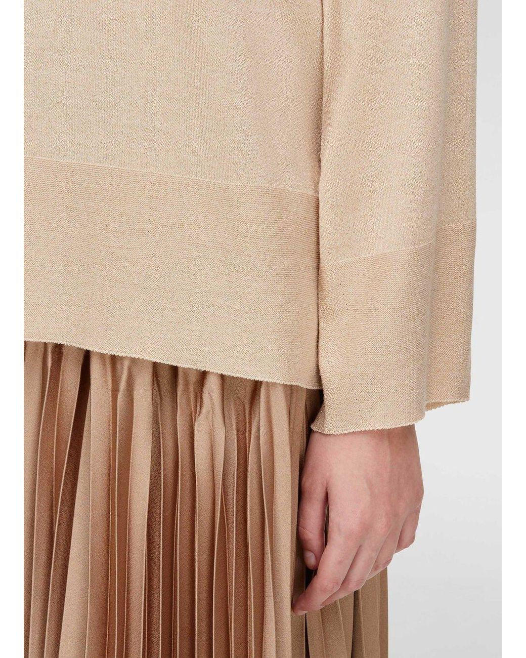 Fabiana Filippi Natural Round-Neck And Long-Sleeved Sweater