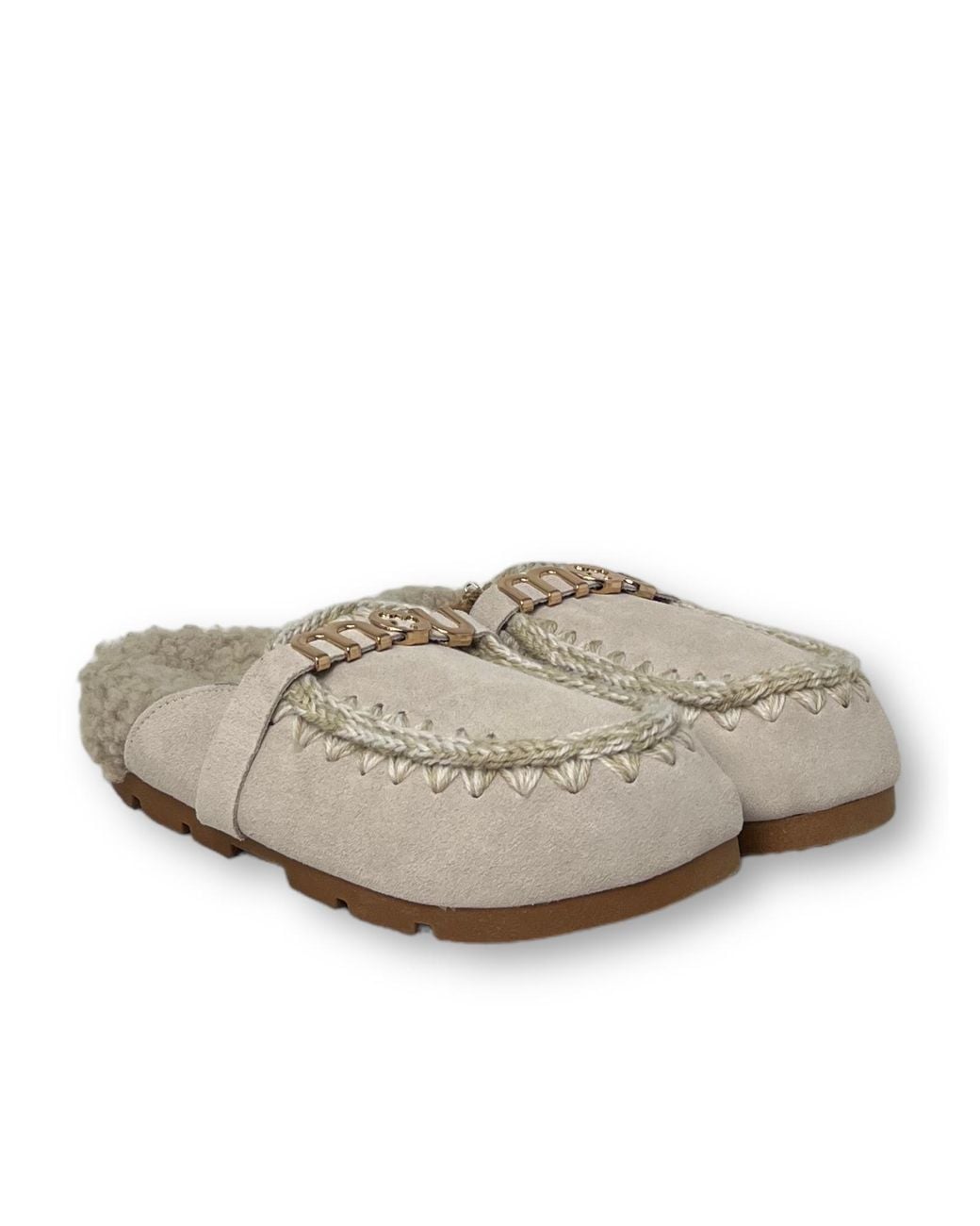 Mou Gray Winter Bio Slip-On Slides