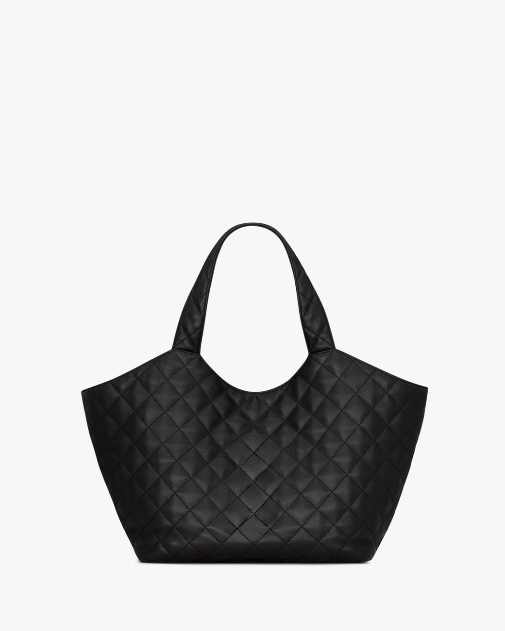 Saint Laurent Black Icare Quilted Nappa Leather Tote