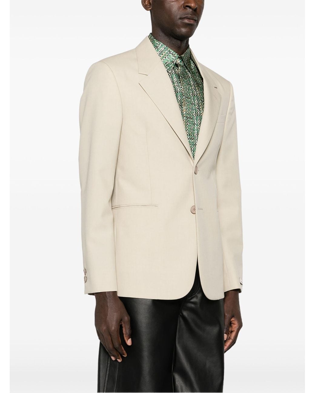 Fendi Natural Single Breasted Tailored Blazer for men