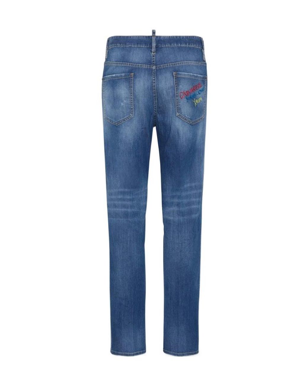 DSquared2 ディースク Summer Lovers 642 Medium Wash Jean DSquared² Summer Lovers 642 Medium Wash Jeans in Blue for