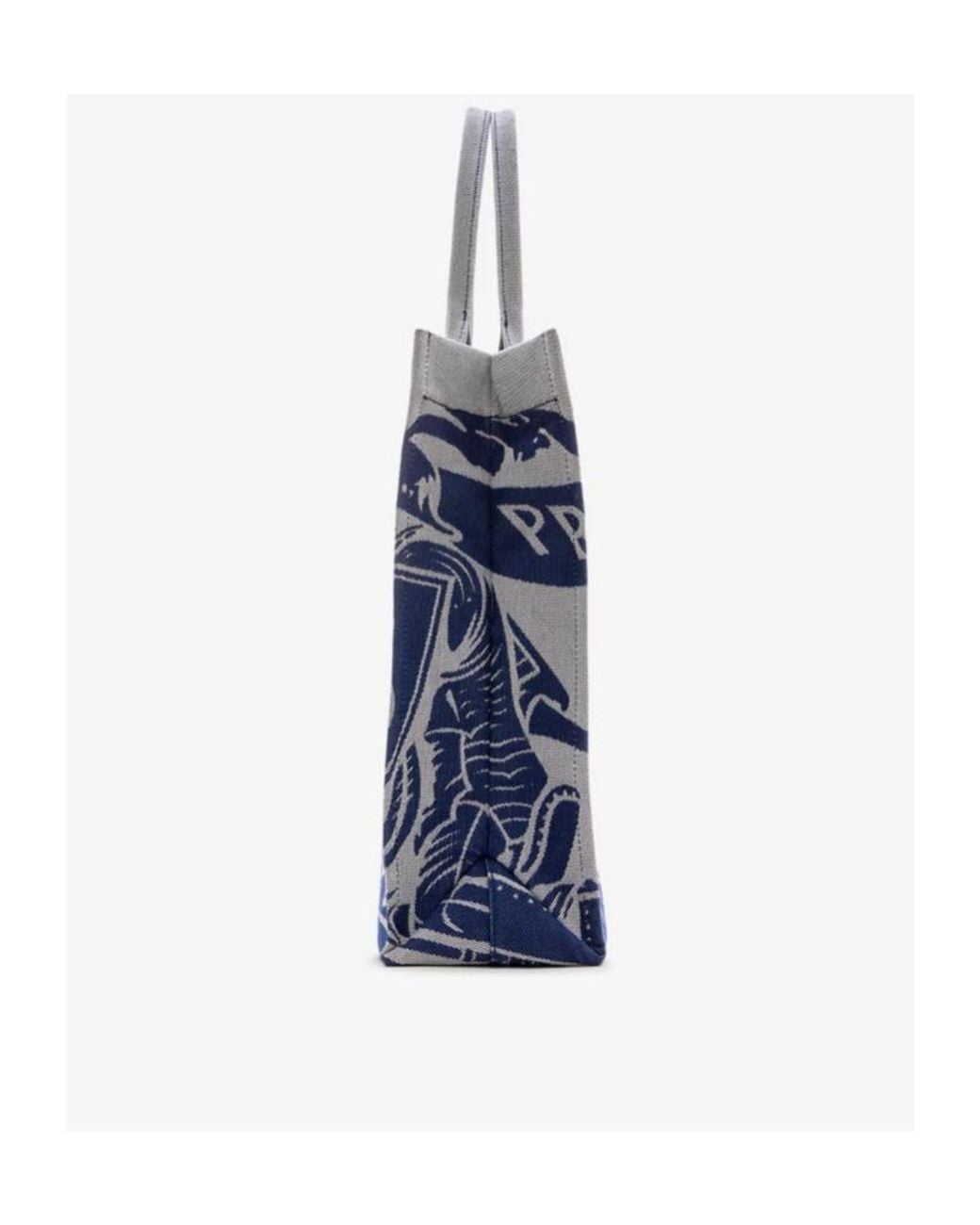 Burberry Blue Equestrian Knight Motif Top Handle Bag for men