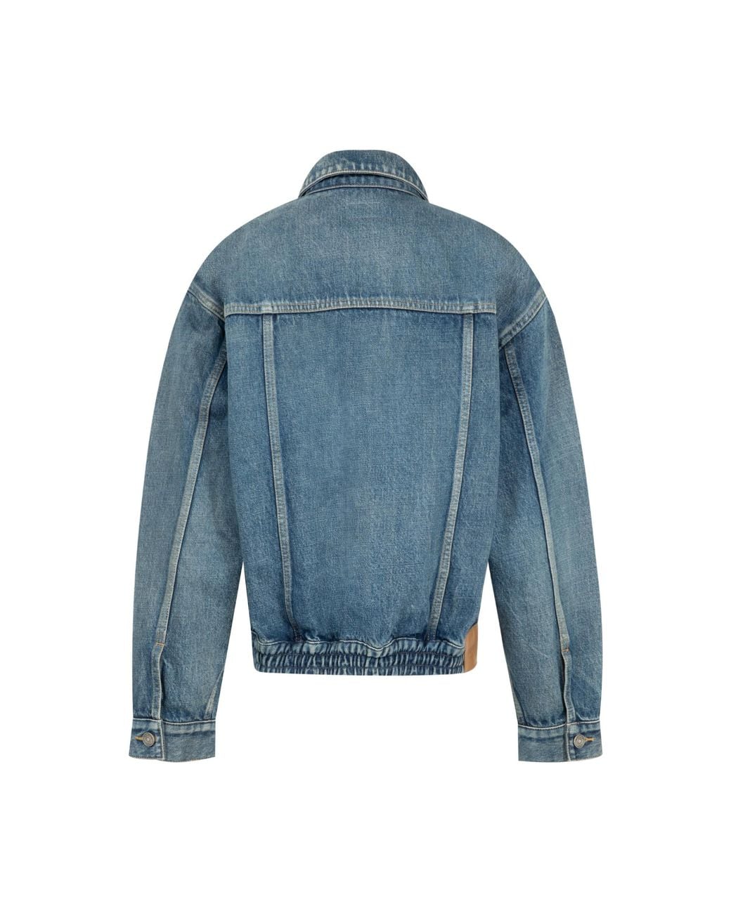 Saint Laurent Blue Button-Up Long-Sleeved Denim Jacket