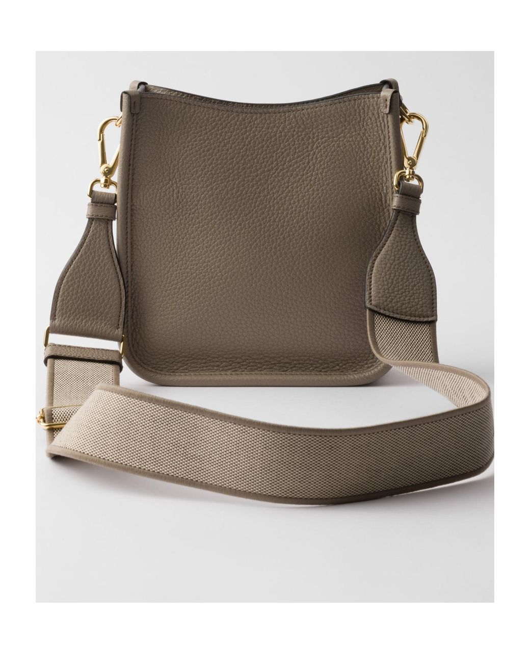 Prada Brown Logo Plaque Crossbody Bag