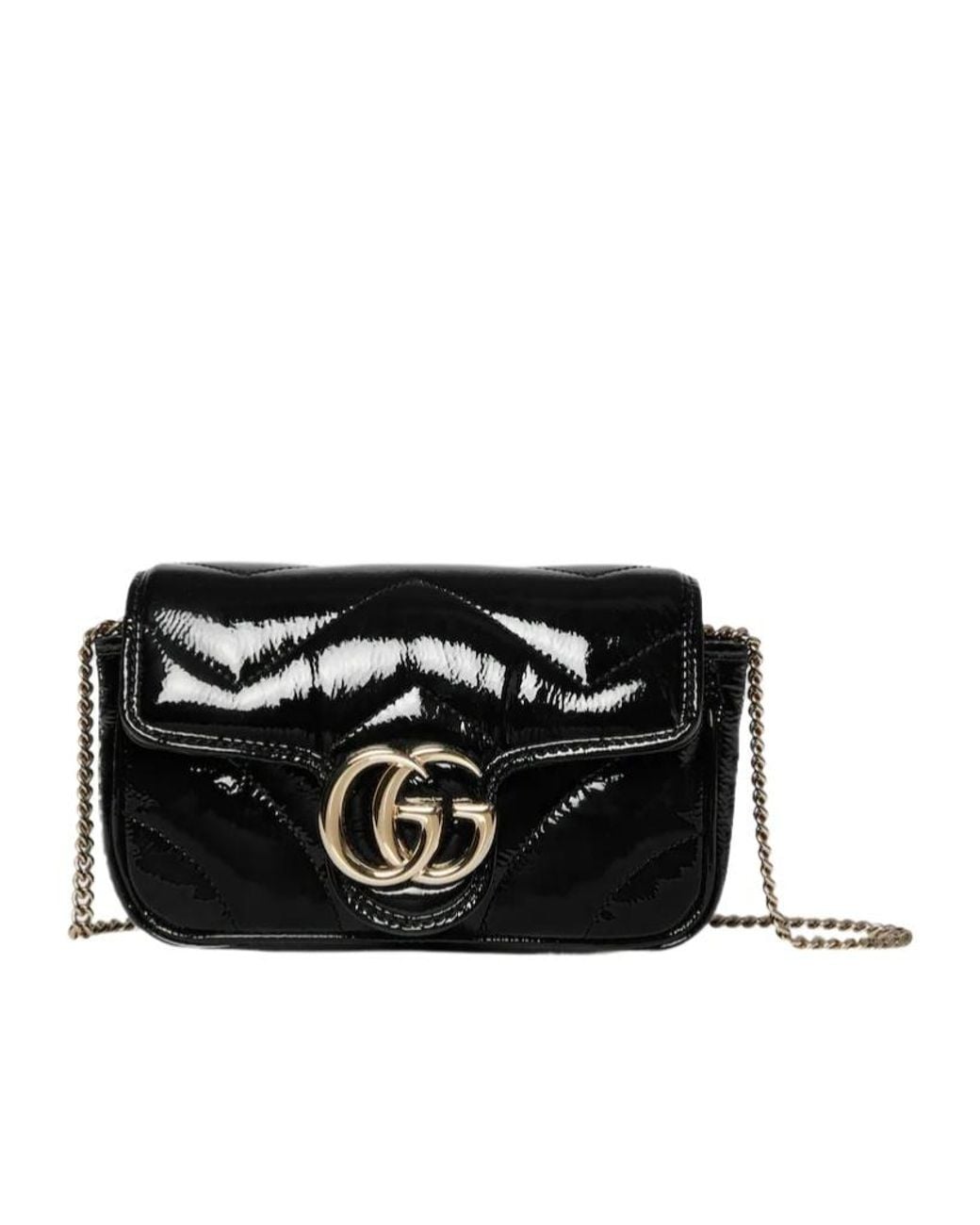 Gucci Black Gg Marmont Leather Mini Bag