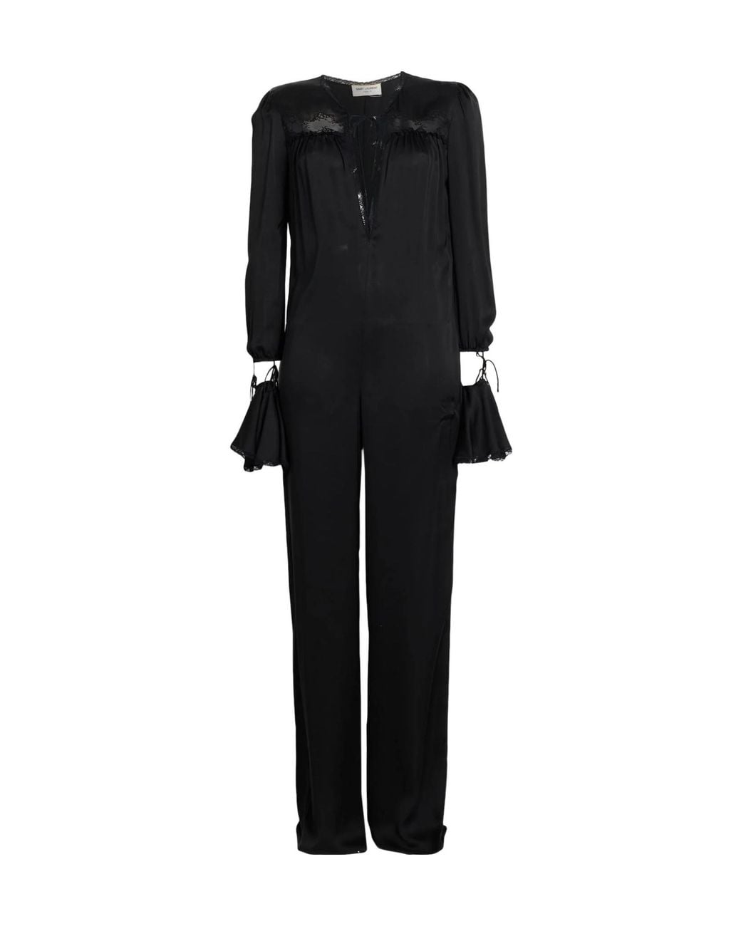 Saint Laurent Black Solid Color Jumpsuits