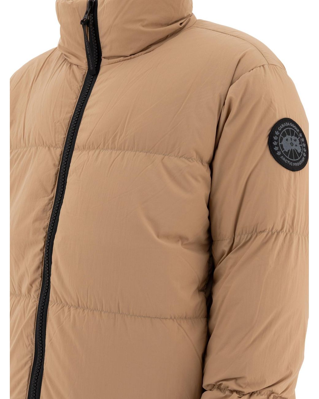 Canada Goose Brown Logo-Patch Puffer Jacket for men