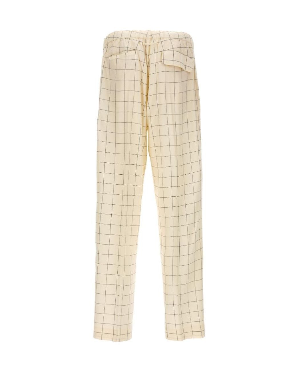 Undercover Natural Grid Patterned Pants for men