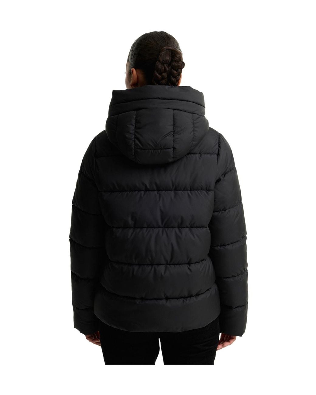 Barbour Black High Neck Short Quilted Padded Coat