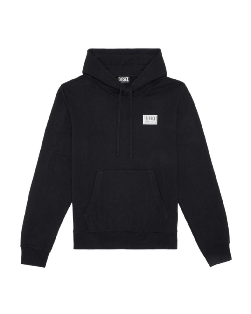 DIESEL Blue Hooded Long-Sleeved Hoodie for men