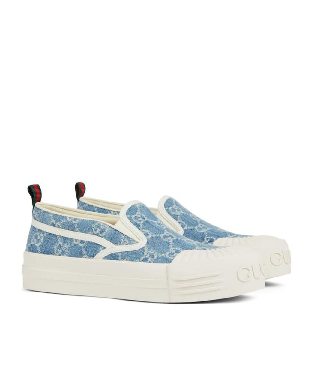 Gucci Blue GG Denim Slip-on Sneaker
