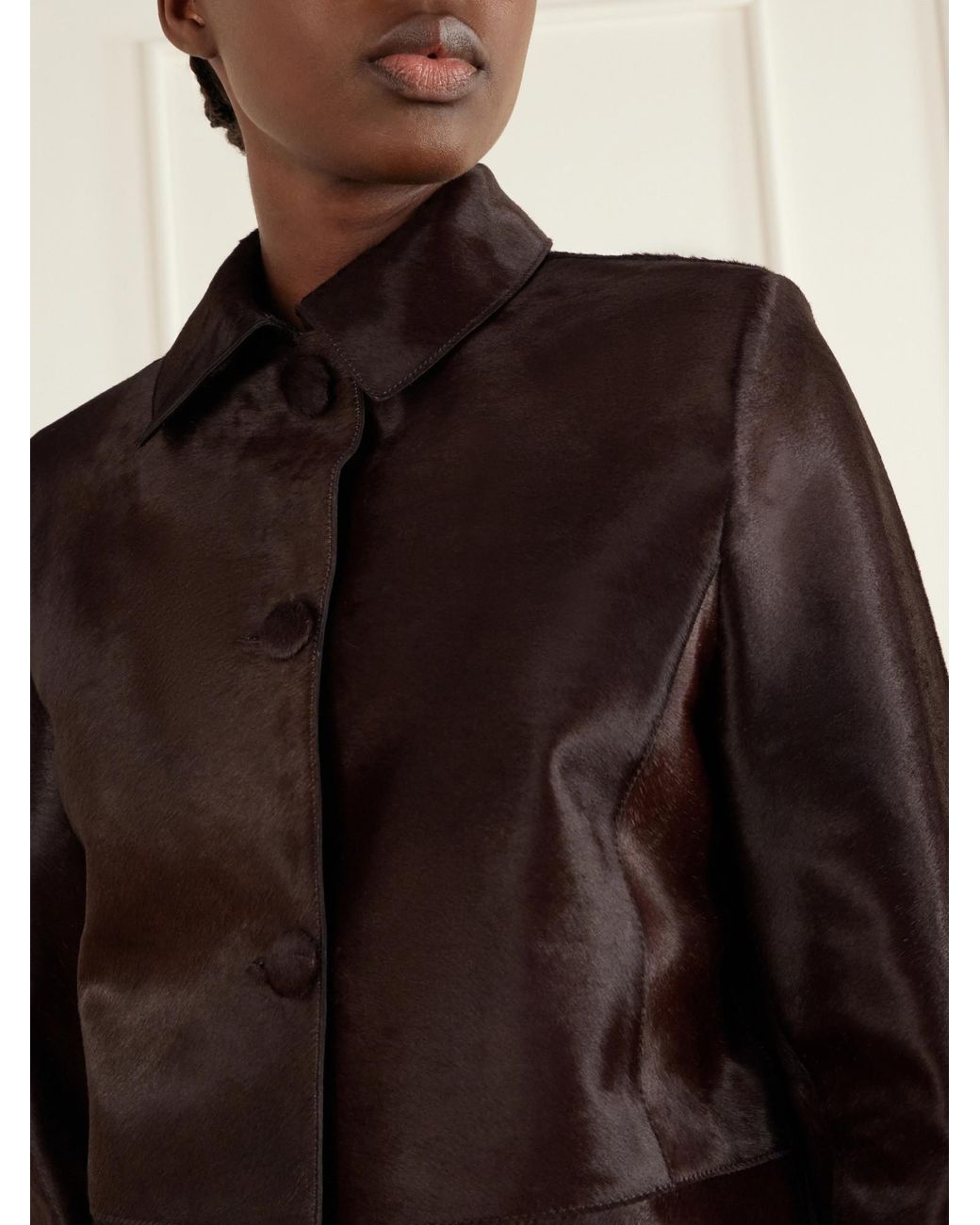 Nour Hammour Brown Hadley Long-Sleeved Jacket