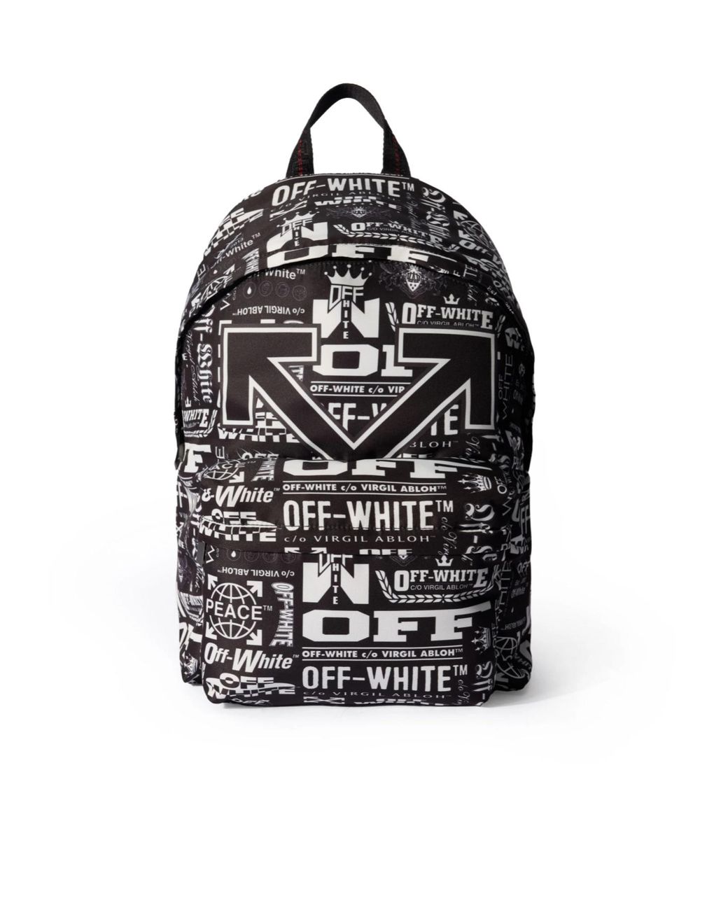 Off-White c/o Virgil Abloh Black Heritage Multilogo Backpack for men