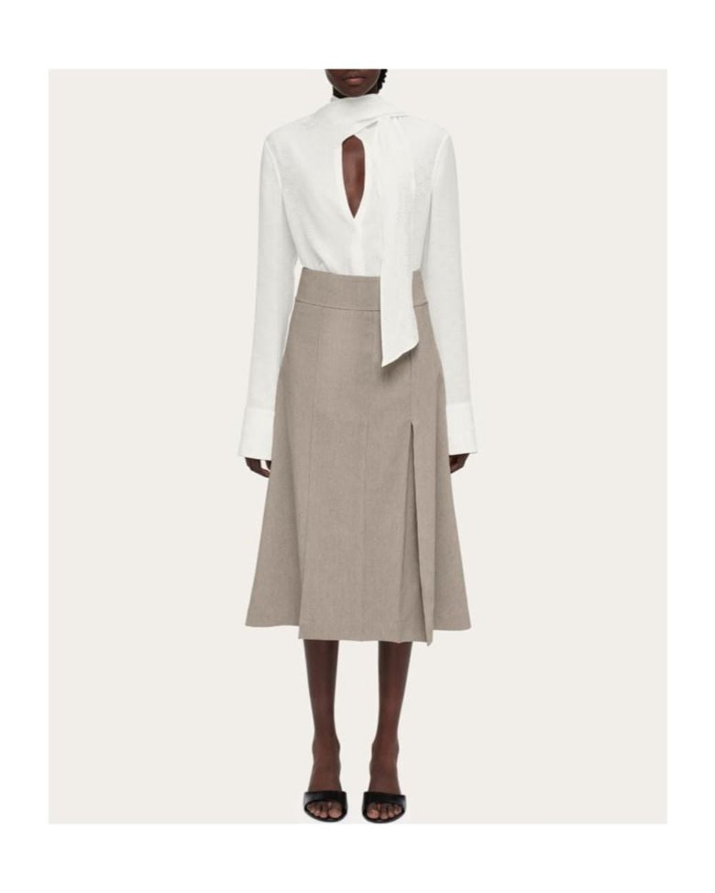 Ferragamo White Stray-Collar Shirt