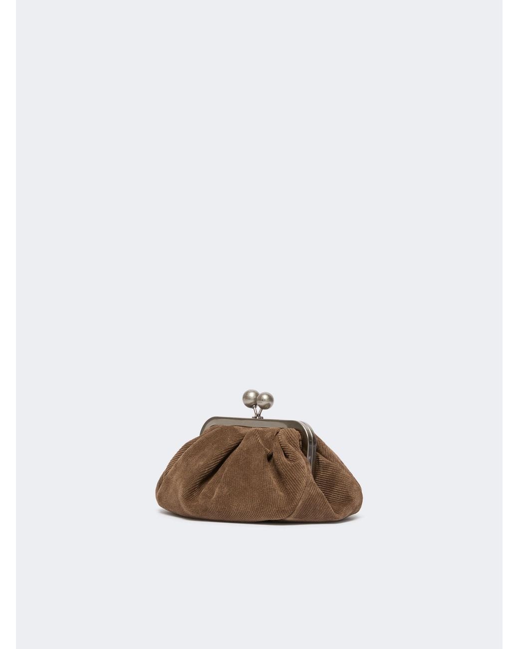 Weekend by Maxmara Brown Pasticcino Corduroy-Effect Clutch Bag