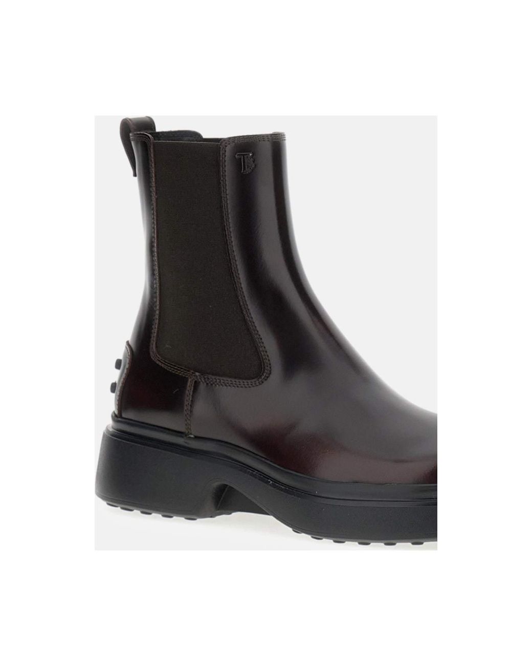 Tod's Black Round-Toe Slip-On Boots