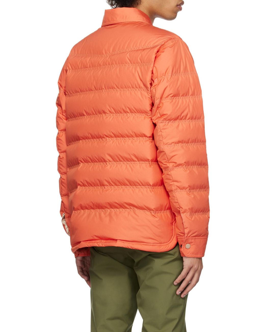 Moncler Orange Grenoble Lavachey Down Shacket for men