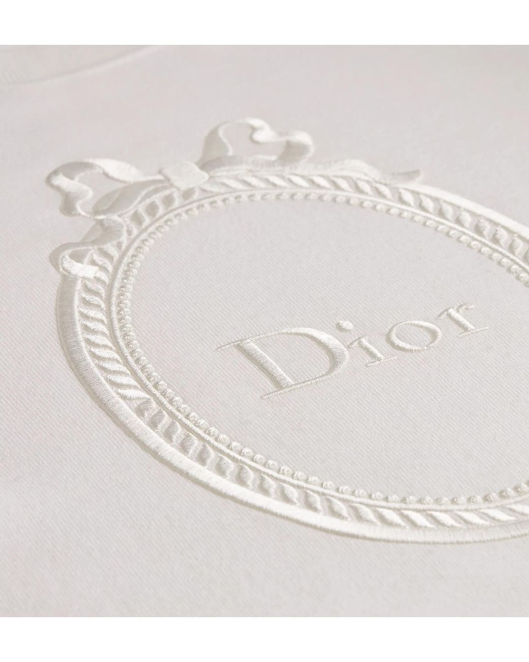 Dior White Médaillon Embroidered Sweater
