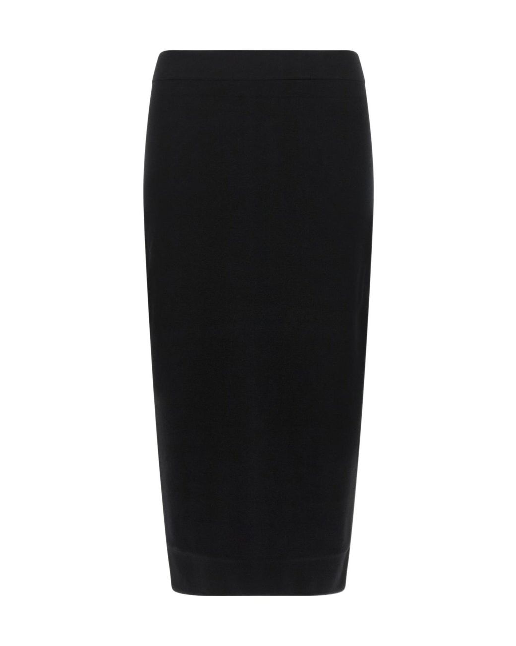 Max Mara Black Gamma Knit Midi Skirt