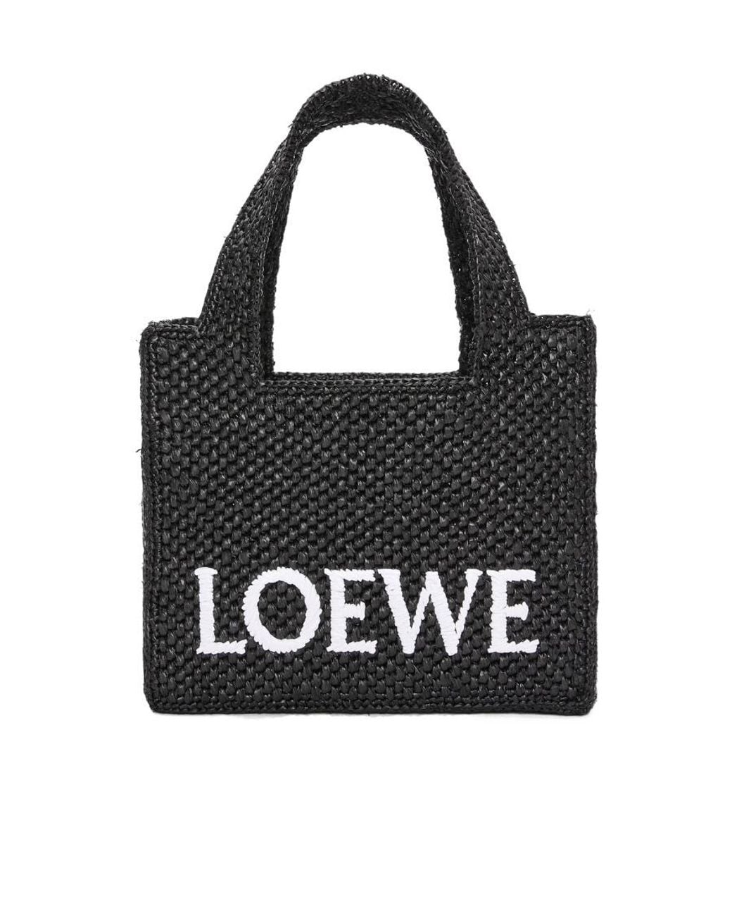 Loewe Black Mini Font Tote