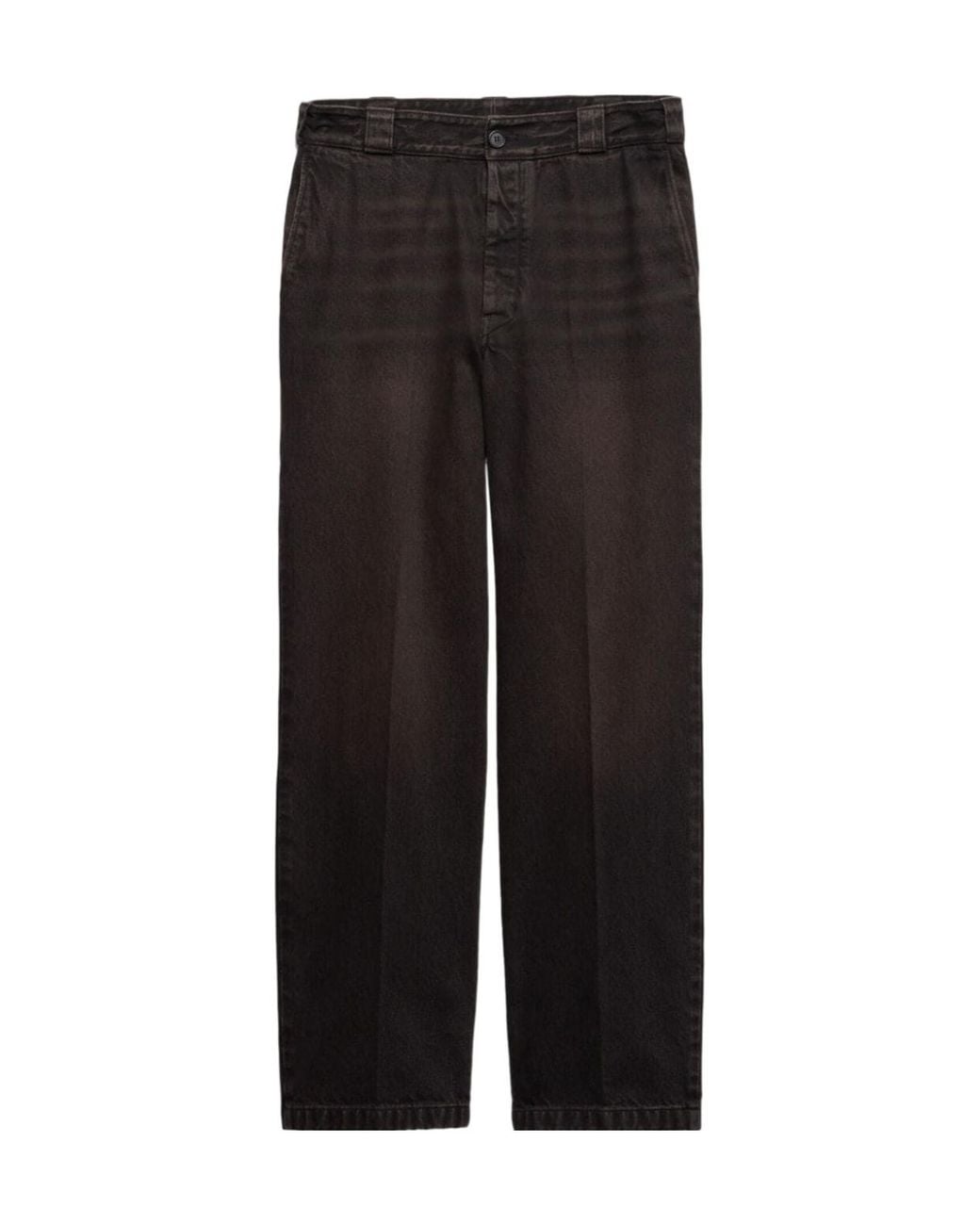 Prada Black Mid-Rise Loose-Fit Jeans for men