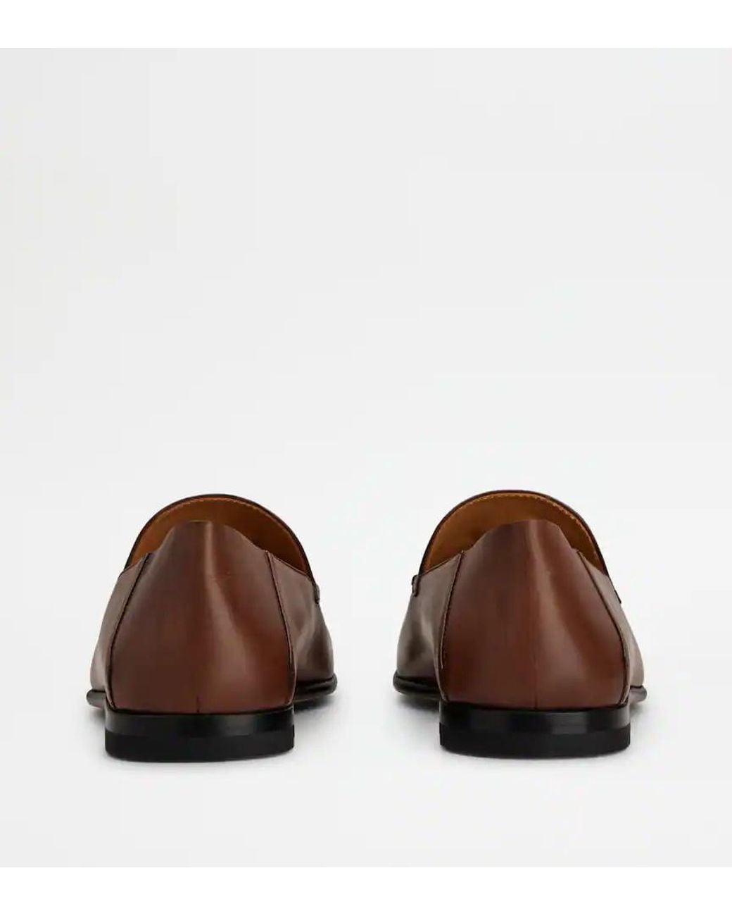 Tod's Brown Mocassin Sabot En Cuir