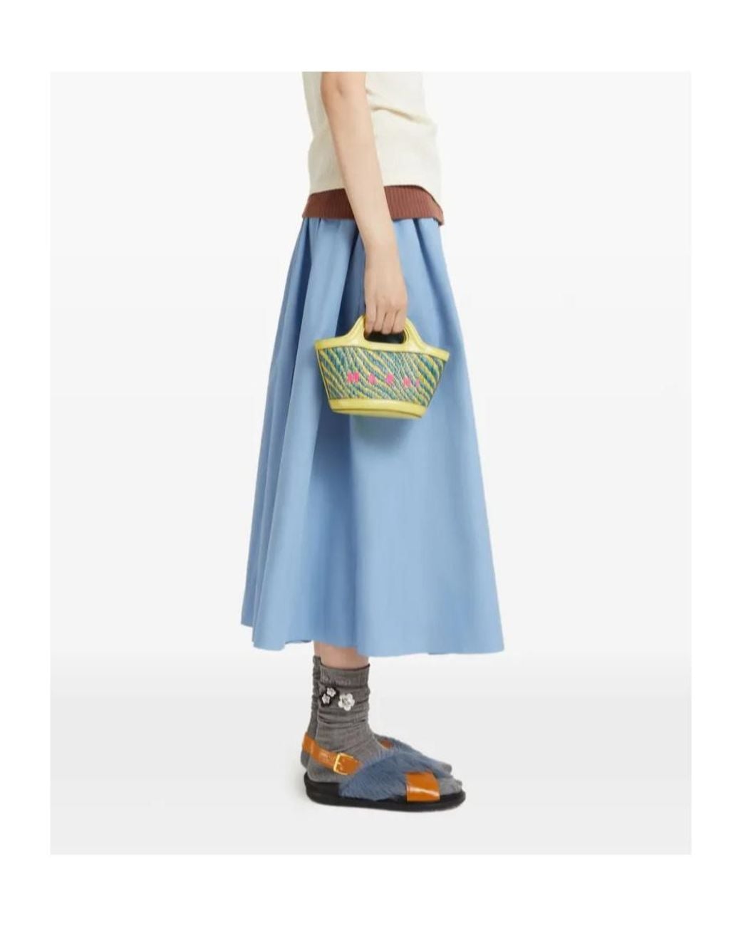 Marni Green Tropicalia Top Handle Micro Bag
