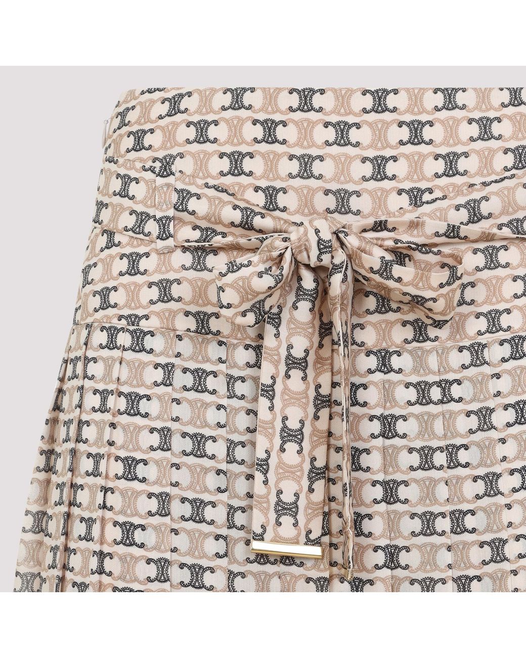 Céline Natural Pleated Skirt