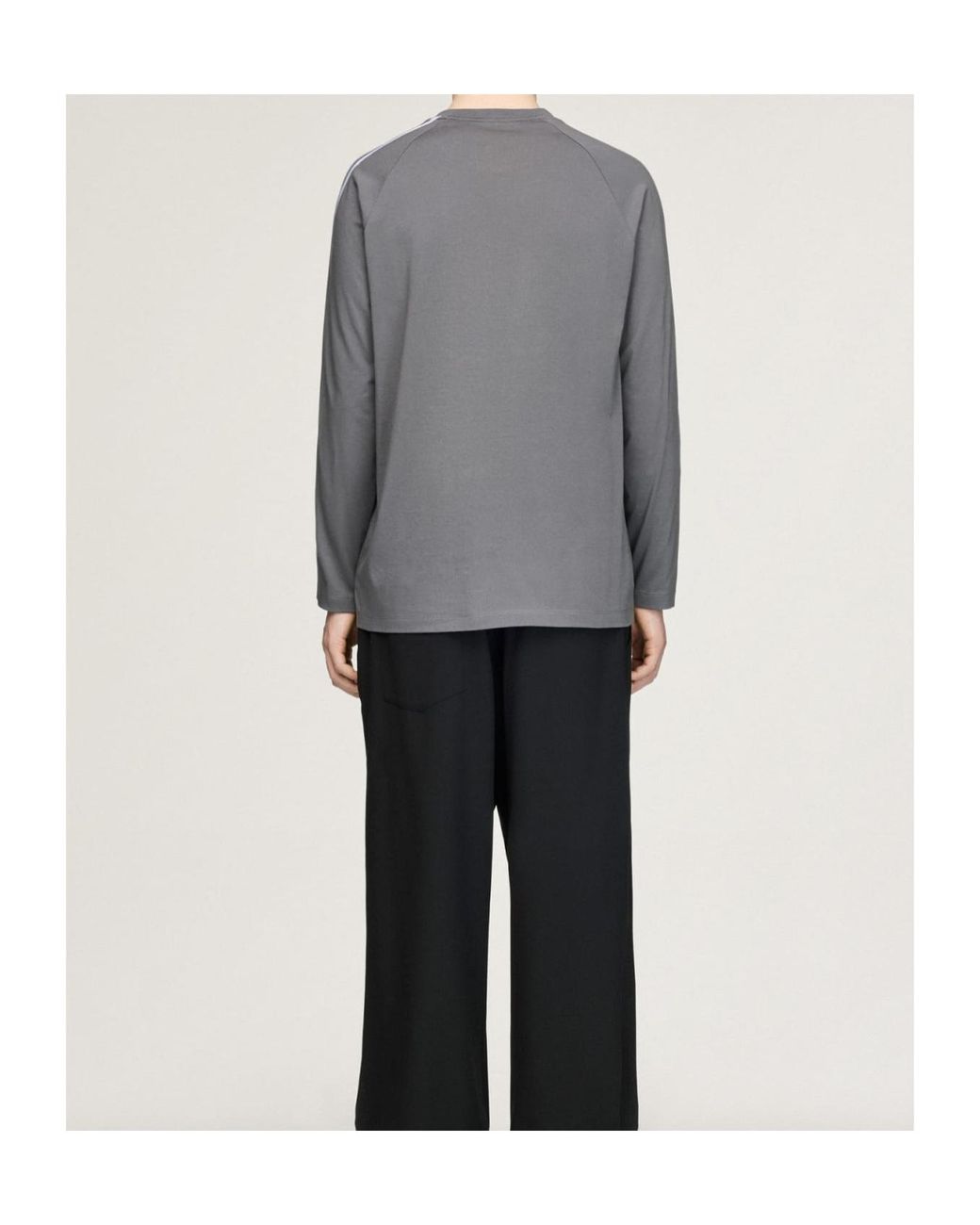 Y-3 Gray Raglan-Sleeve T-Shirt for men