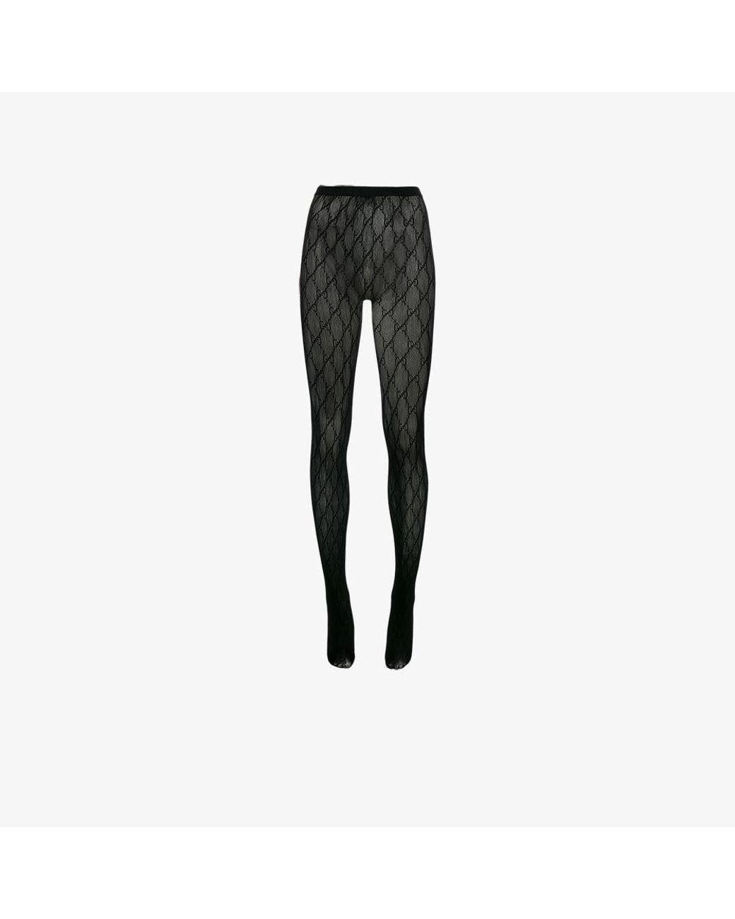 Gucci Black Interlocking G Tights