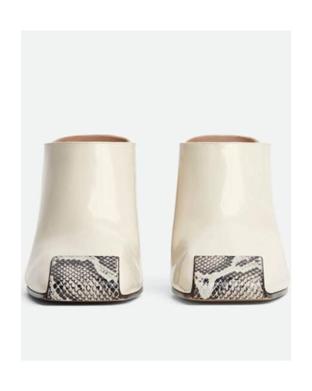 Bottega Veneta White Ventura Mules