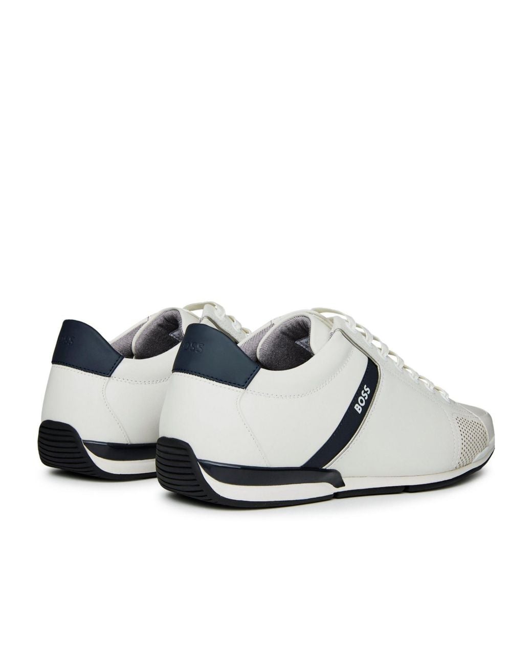 Boss White Lowtop Casual Sneaker for men