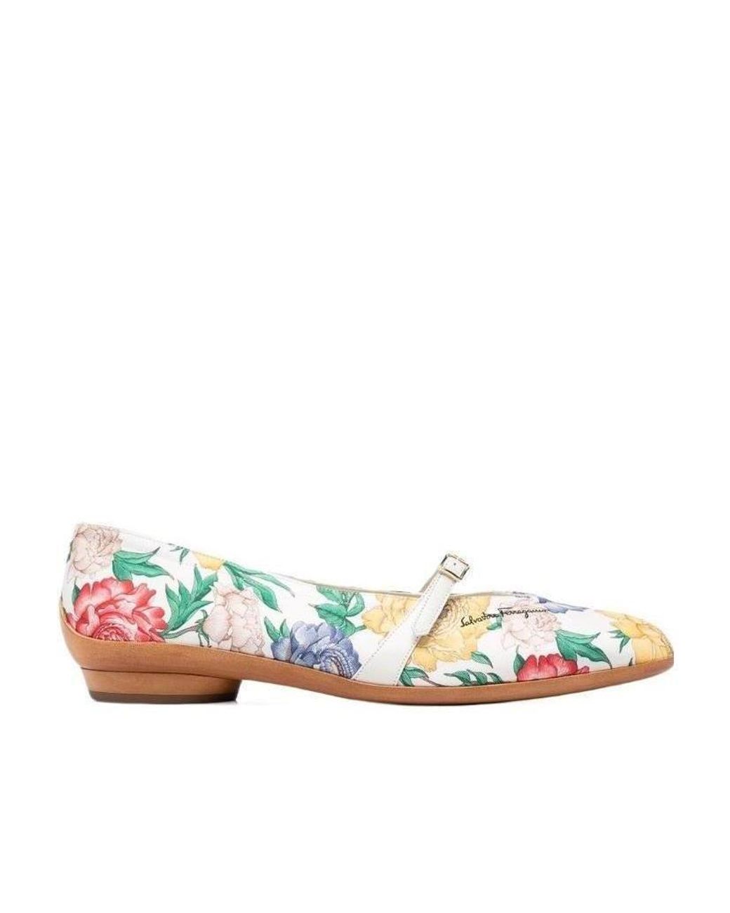 Ferragamo Multicolor Printed Pattern Flat Shoes