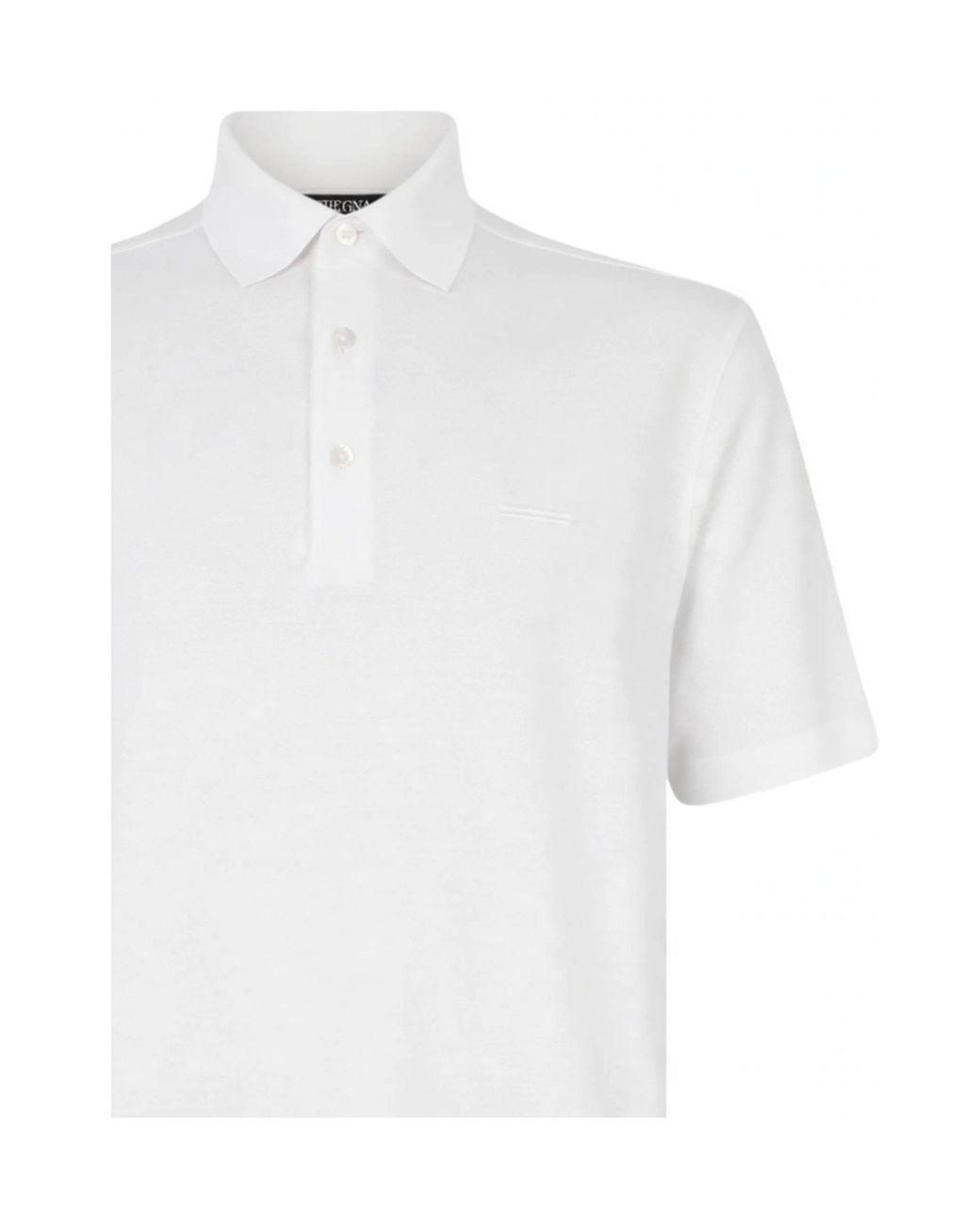 Zegna White Short-Sleeved Polo Shirt for men