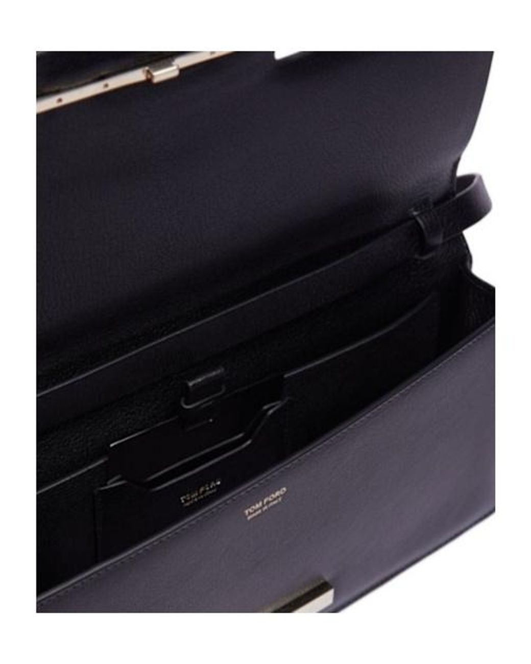 Tom Ford Black E/W Supple Grain Leather Shoulder Bag
