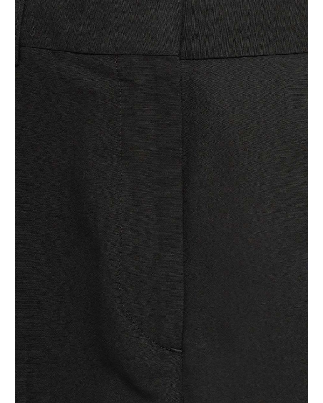 Totême Black Totême Pressed Crease Tailored Shorts