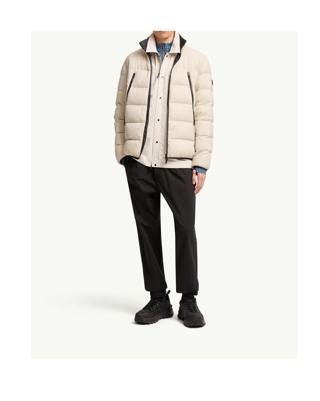 Moncler Natural Dalalven Zip Puffer Down Jacket for men