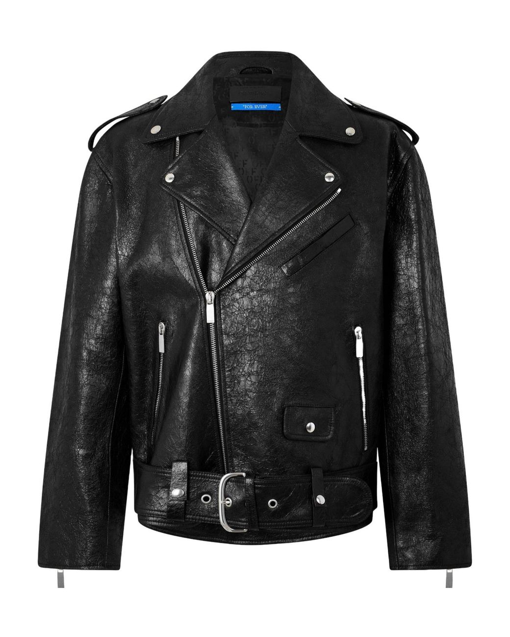 Off-White c/o Virgil Abloh Black Lethr Biker Jkt Sn99 for men