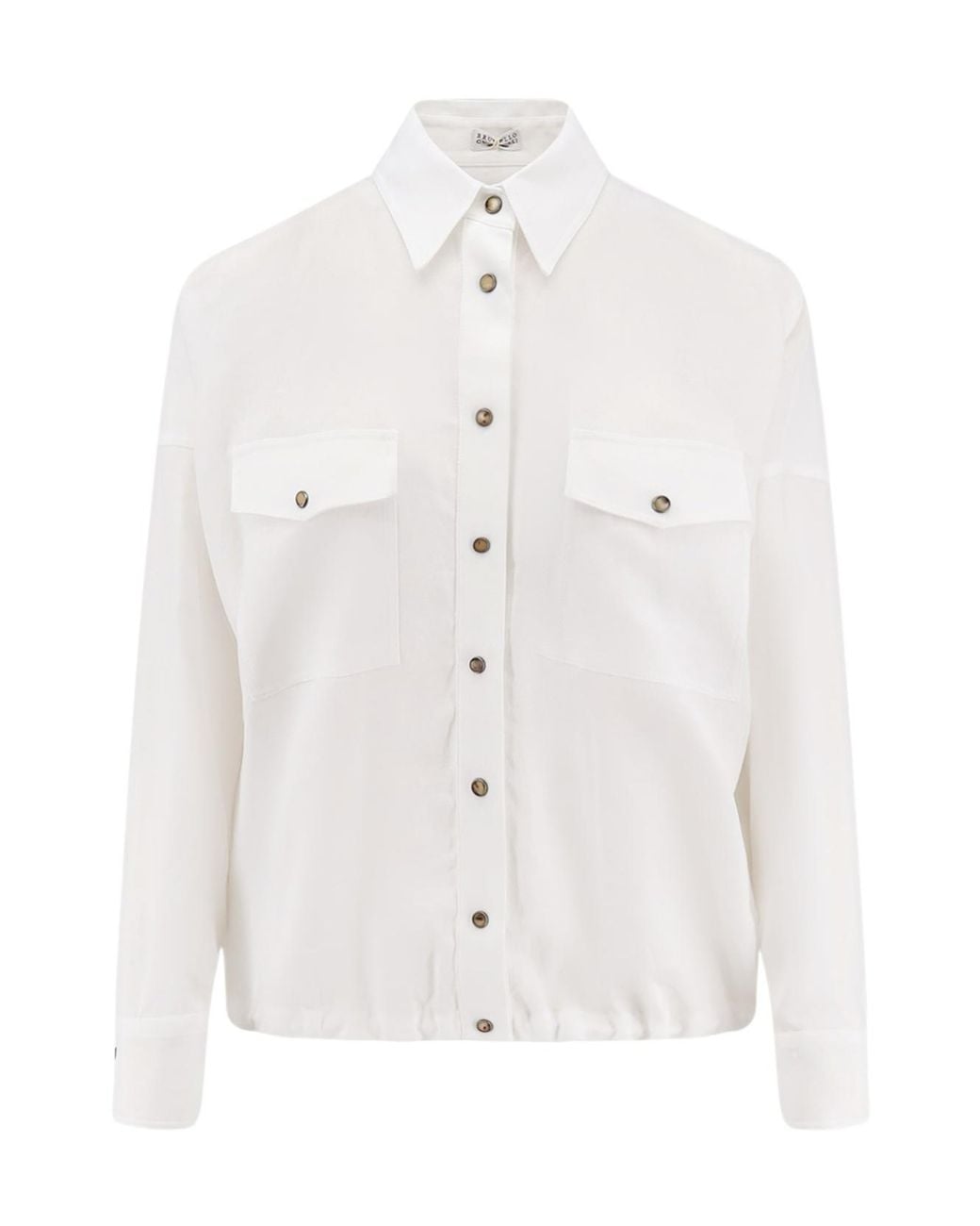 Brunello Cucinelli White Buttoned Pocket Shirt