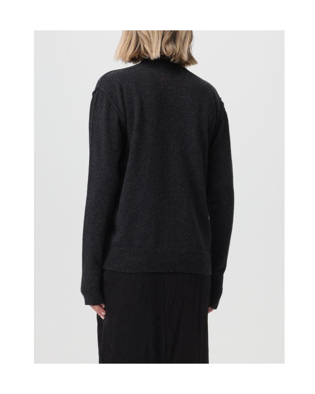 Uma Wang Black Asymmetric Cashmere Jumper
