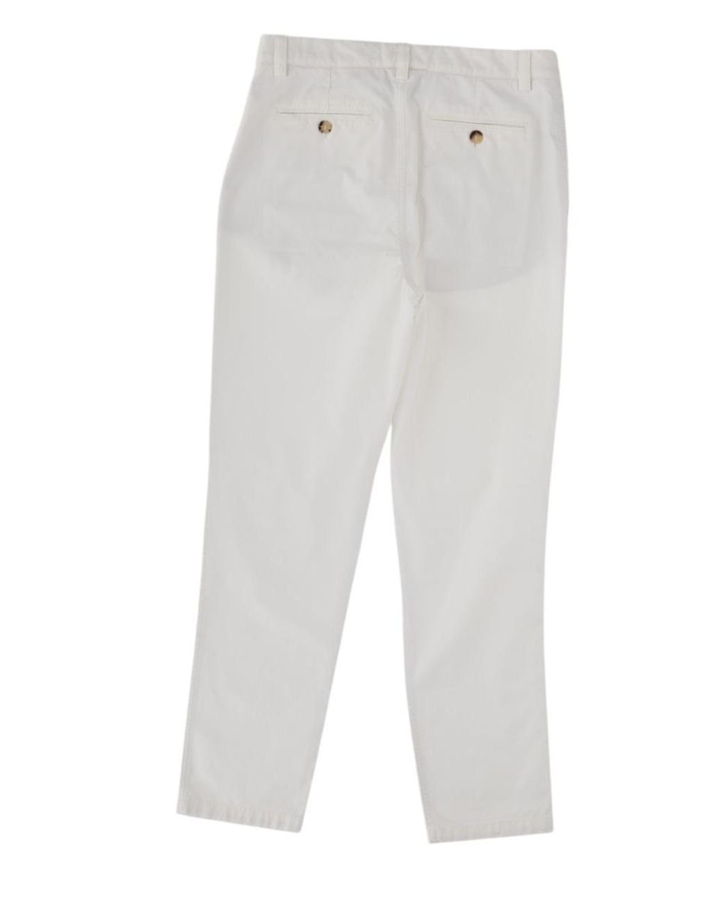 Brunello Cucinelli White Straight-Leg Pants for men