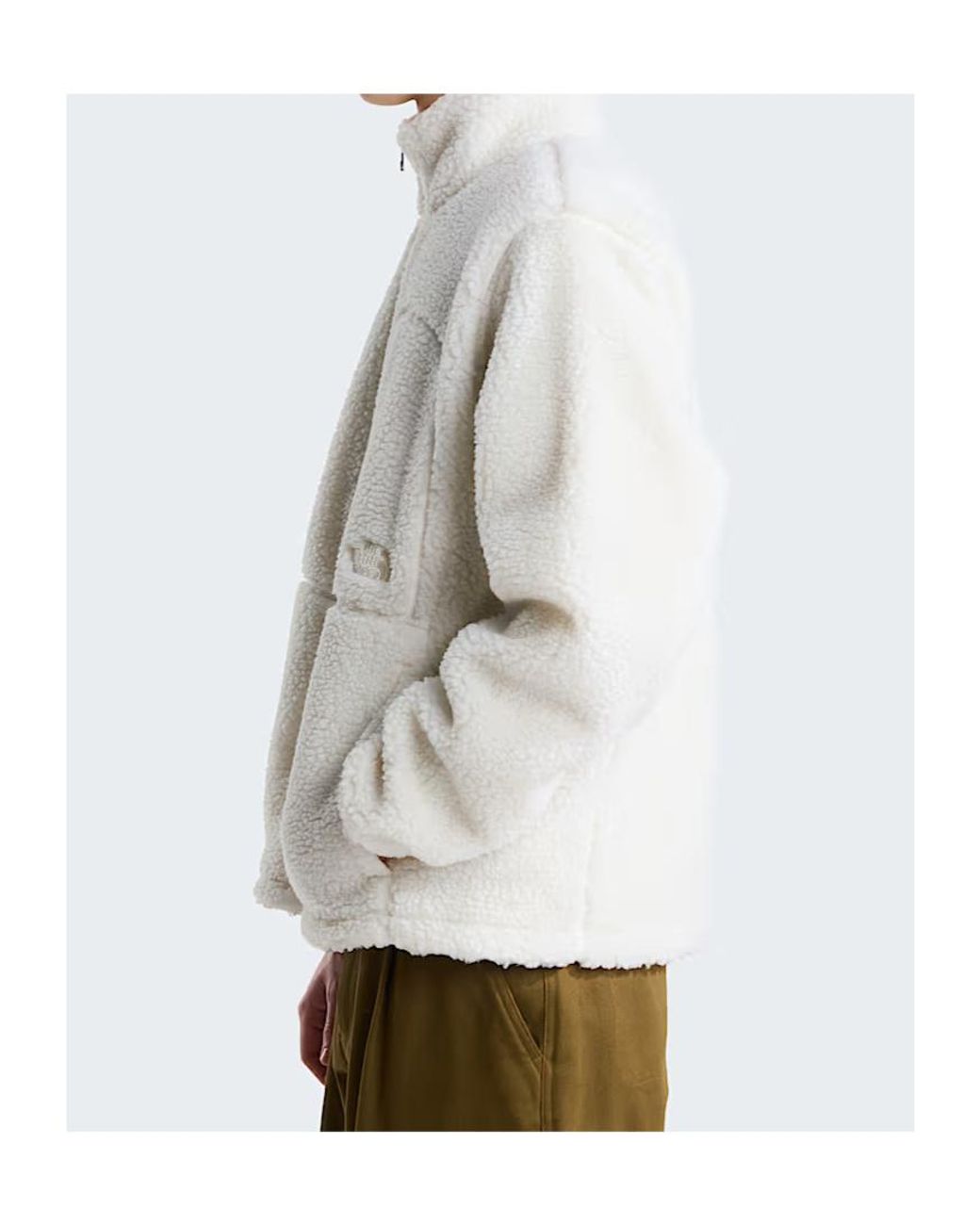 The North Face White Fleece Zip-Up Jacket for men
