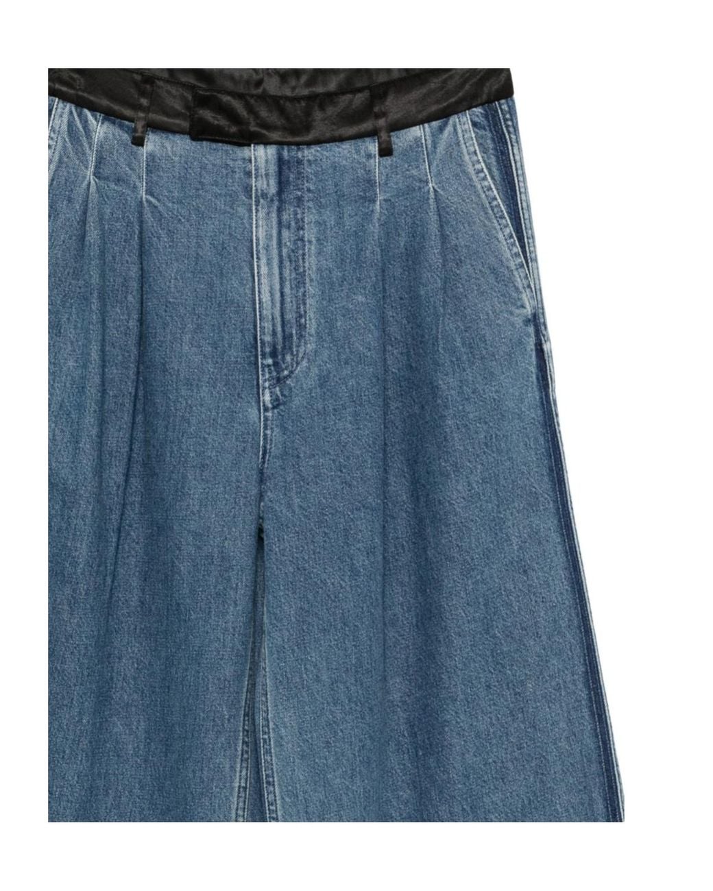 Forte_forte Blue Pleated Wide-Leg Jeans