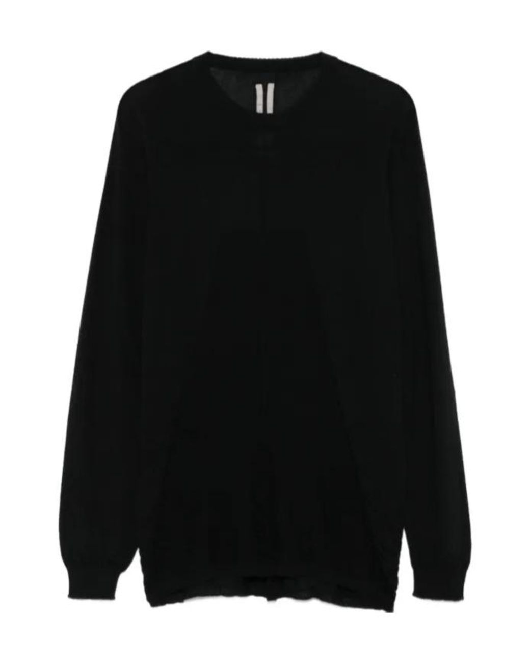 Rick Owens Black Round-Neck Sweater for men