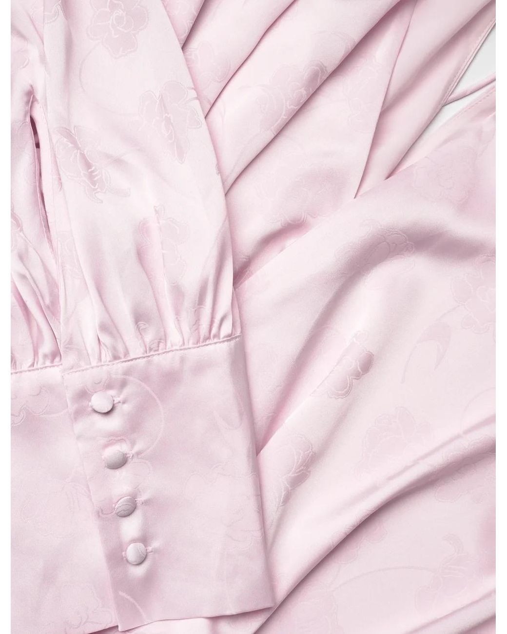 ROTATE BIRGER CHRISTENSEN Pink Floral Detailed Ls Mini Dress